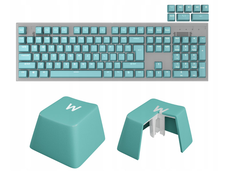 Keycaps Genesis Lead 300 Universal Mint Double Shot Gaming