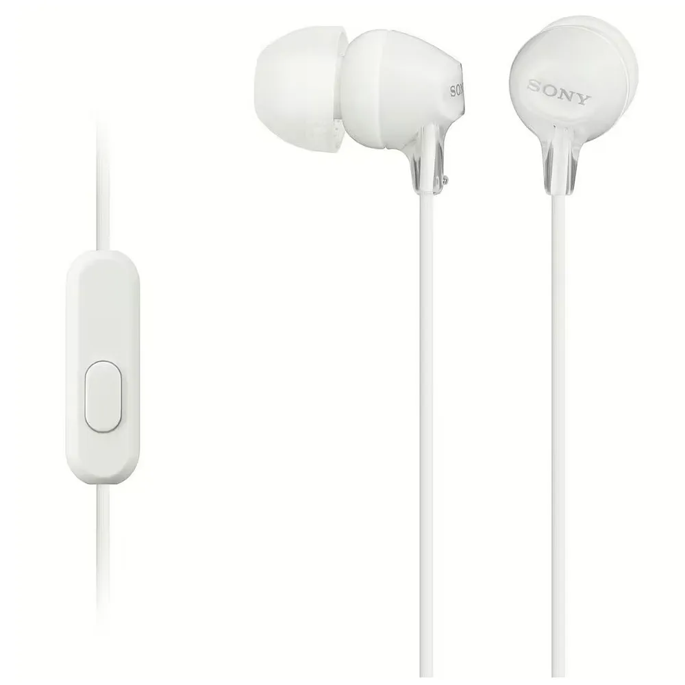 Earphones Sony MDR-EX15APW w/Microphone White