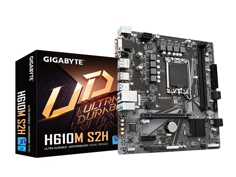 MB Gigabyte H610M S2H V2 DDR5 LGA1700 5600MHz SATA3 M.2 USB3.2 GBit LAN PCIe 4.0 HDMI/VGA/2xDP