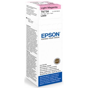 Cart.Epson T6736 Light Magenta Ink Bottle L800/L805/L810/L850/L1800