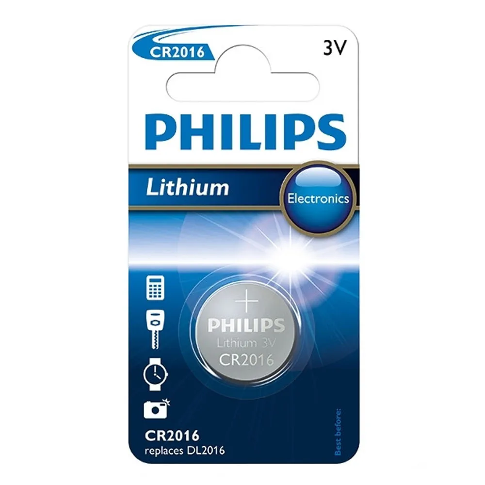 Batteries Philips CR2016 3V 1pack Lithium