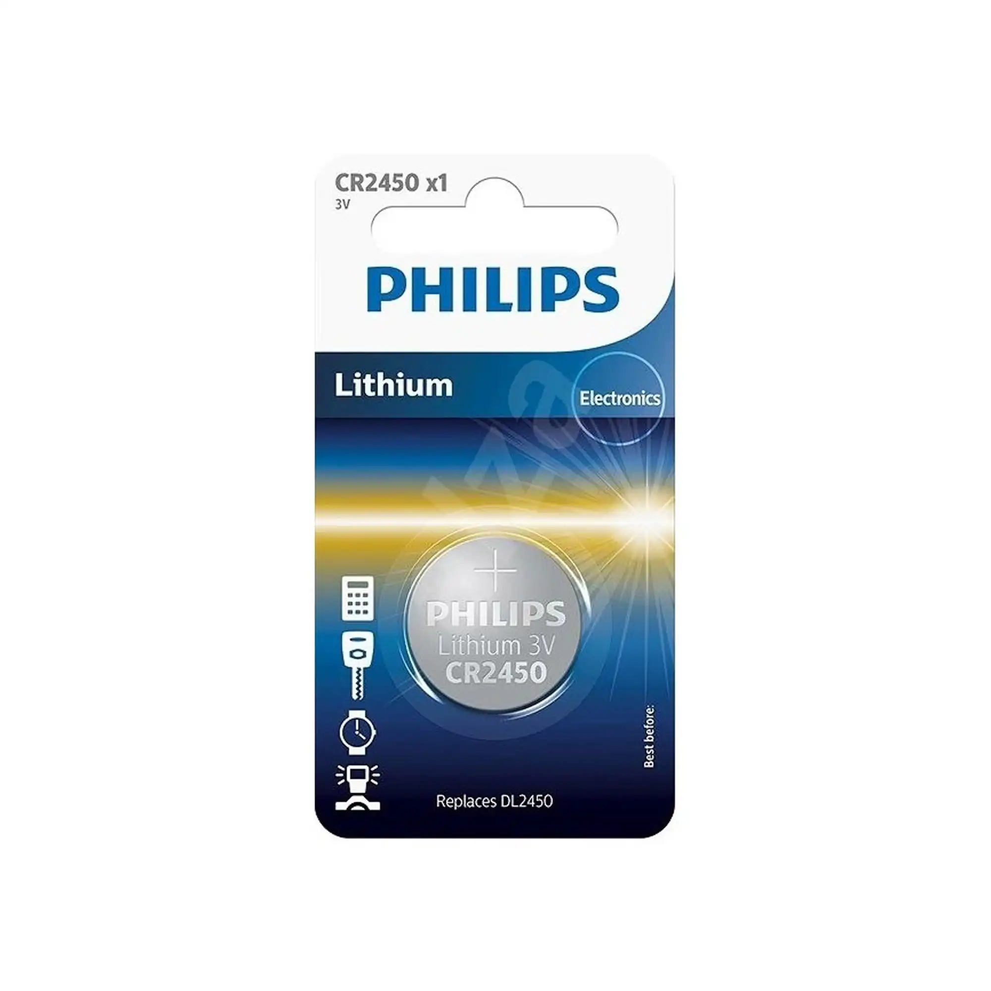 Batteries Philips CR2450 3V 1pack Lithium