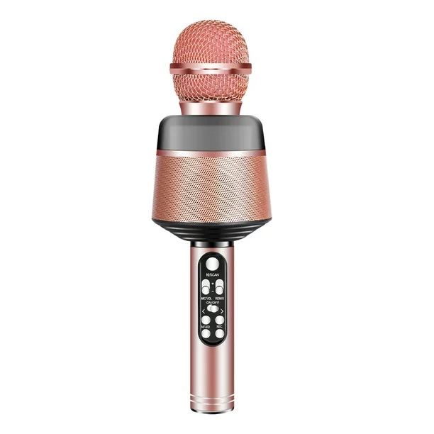 Microphone Bluetooth Karaoke LDK Q008 w/Stereo Speakers & microSD Card Pink