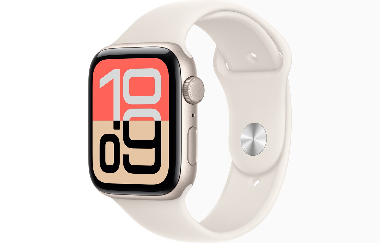 Apple Watch SE3 GPS 44mm Starlight Aluminium Case with Starlight Sport Band S/M