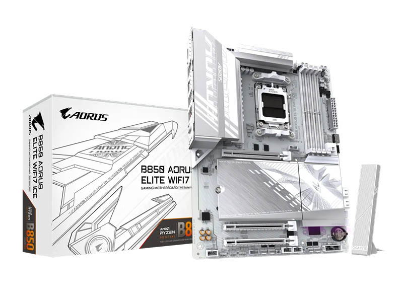 MB Gigabyte B850 AORUS ELITE WIFI7 ICE DDR5 AM5 8200MHz OC/3xM.2/BT5.3/2.5Gb/Type-C/PCIe 5.0/DP