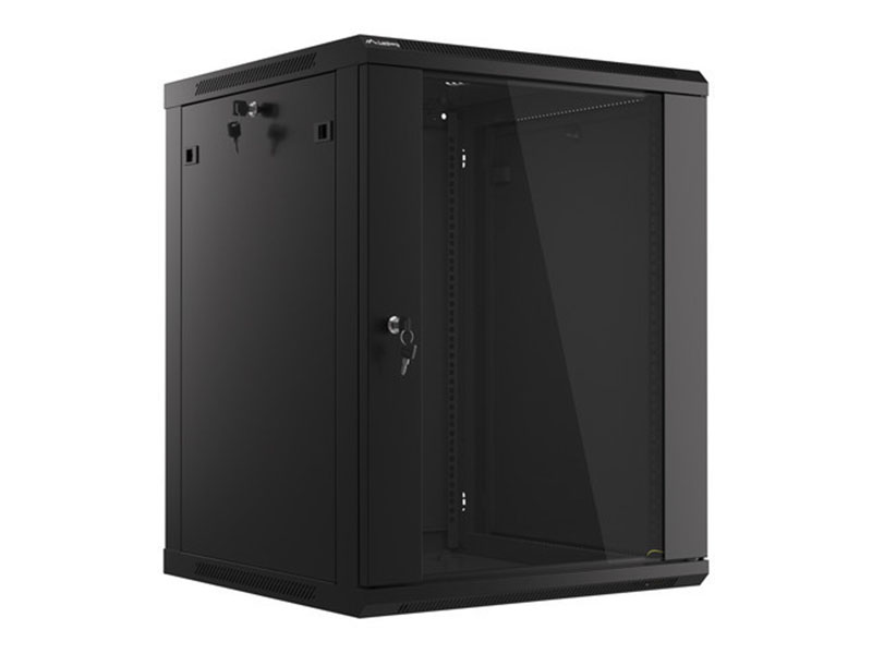 Rack Cabinet 19" 15U Metal 600x600 Lanberg Wall-Mounted Demounted Black