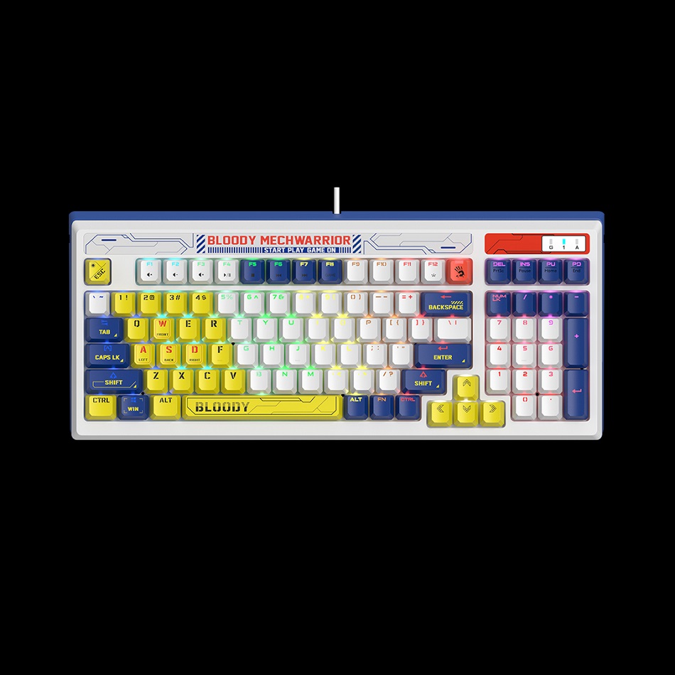 Keyboard A4 Bloody Gaming B950 Mechanical RGB Warrior Blue Brown Switch