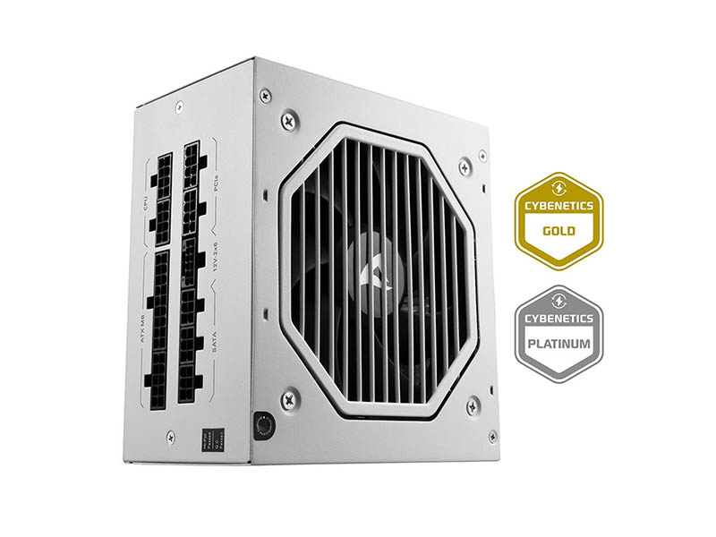 PSU 850W Sharkoon Rebel P20 White ATX 3.1 Cybenetics Plus GOLD, Modular, Zero RPM 120mm Fan, 12VHPWR