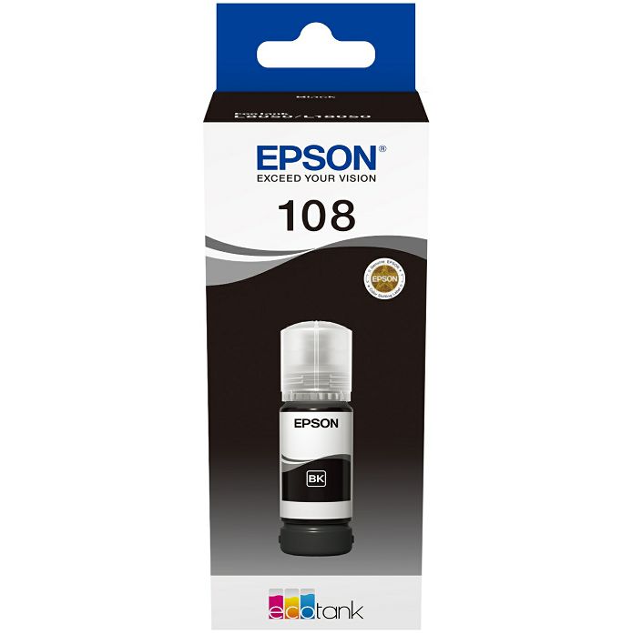 Cart.Epson 108 Black Ink Bottle L8050/L18050