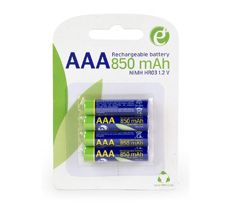 Batteries 850mAH Rech. NI-MH AAA 4 pack EnerGenie Instant