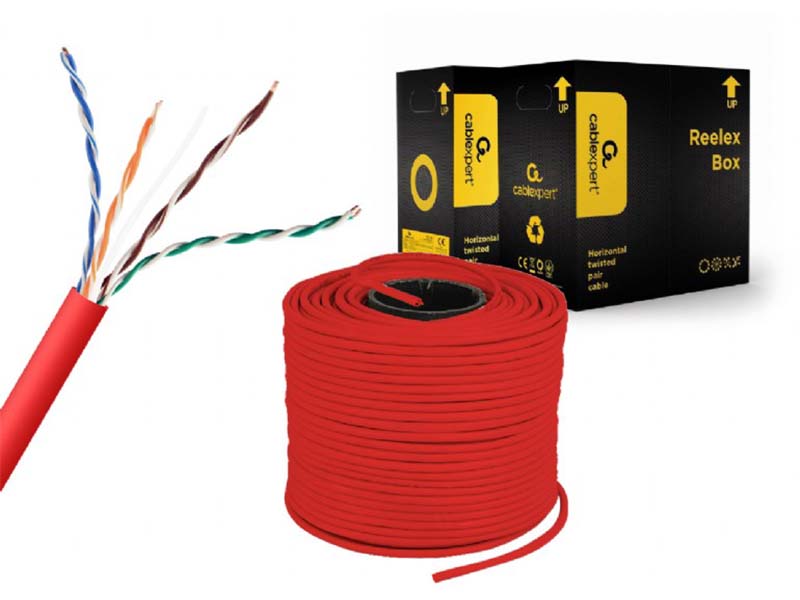 UTP Cable Cat5e 305m Gembird Solid Red AWG24