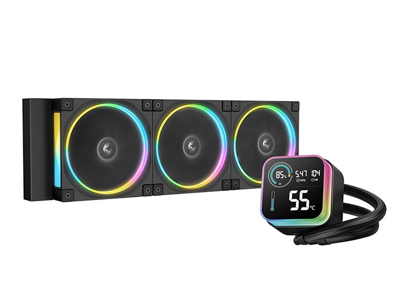 Cooler Liquid Deepcool LQ360 ULTRA Halo ARGB w/LCD Display , All Intel/AMD Black