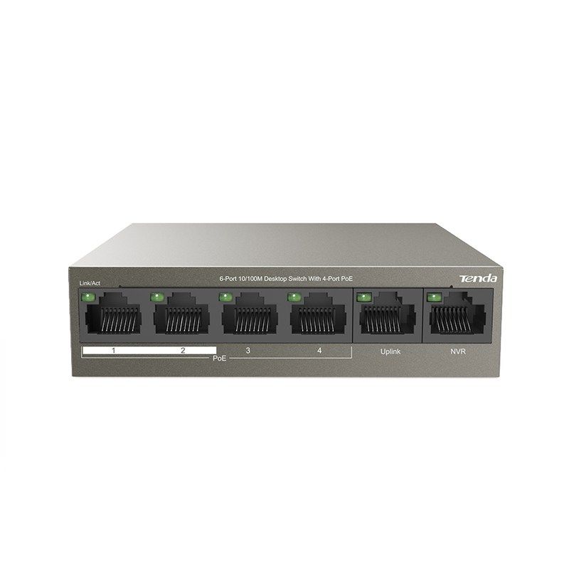 Tenda Switch 6Port 10/100Mbps w/4port PoE TEF1106P-4-63W