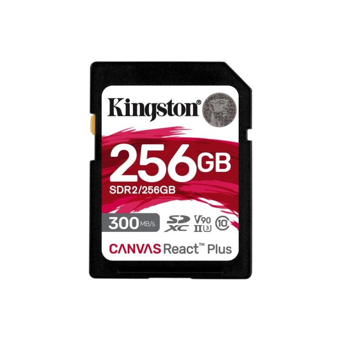 Secure Digital Kingston 256GB SDXC Canvas React Plus CL10 UHS-II U3 V90 4K/8K 300MB Read