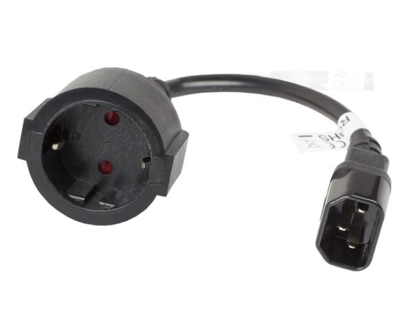 Power Cord Adapter C14 to Schuko Lanberg