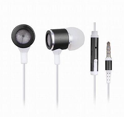 Earphones Gembird MHS-EP-001 Metal w/Microphone Black