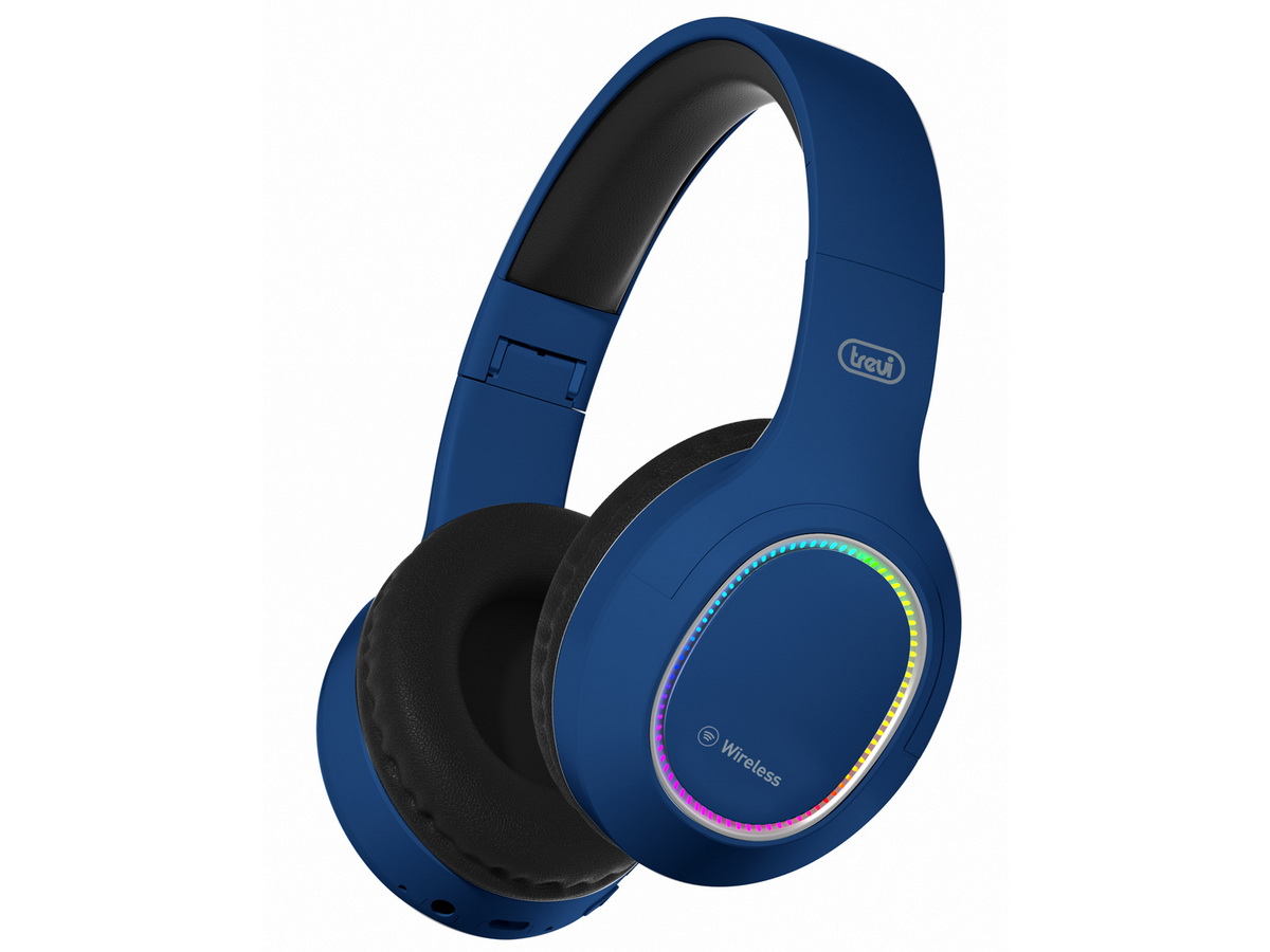 Headphones Trevi DJ 12E60 Bluetooth w/Mic LED Blue