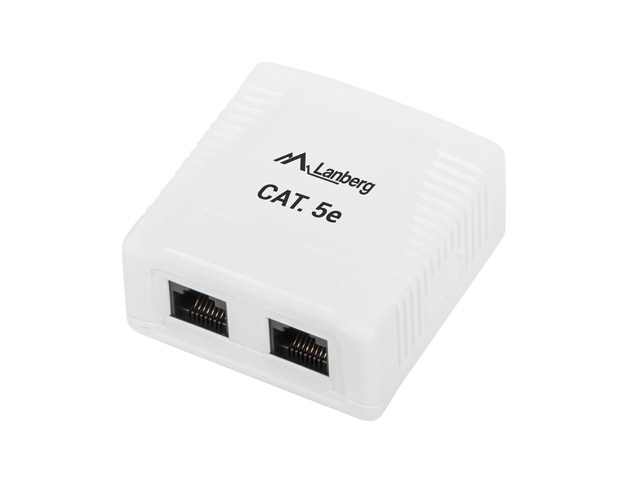 Outlet Surface Mount 2xCAT5e UTP Lanberg