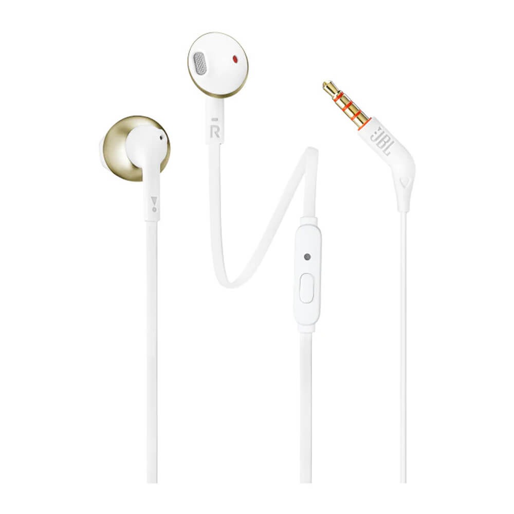 Earphones JBL T205 w/microphone Gold
