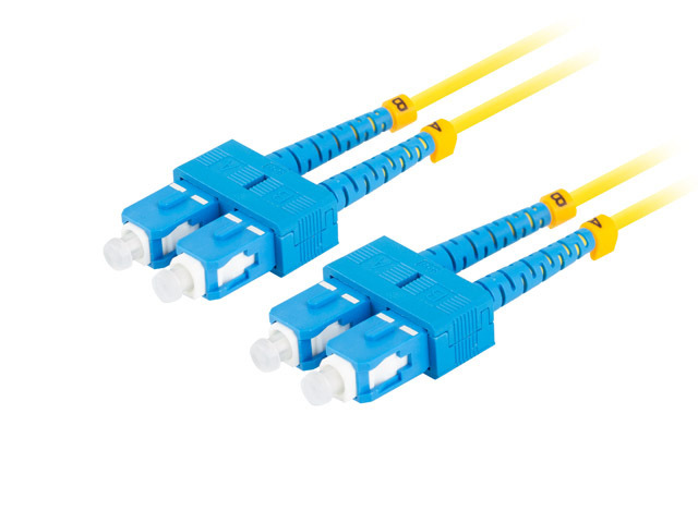 Cable Fiber Optic Duplex SM SC/UPC-SC/UPC 10m Lanberg Yellow