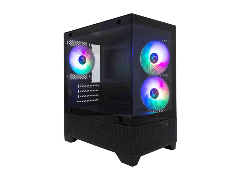 ATX Micro Tower Case White Shark Torpedo GCC-2304 Black RGB Comet