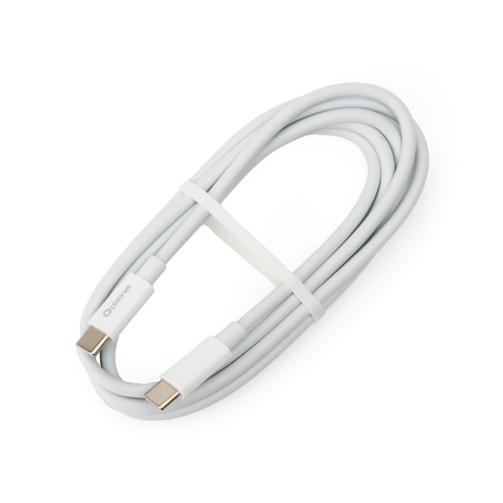 Cable USB 2.0 Type-C to Type-C 1.5m Platinet 5A 100W PD3.0 White
