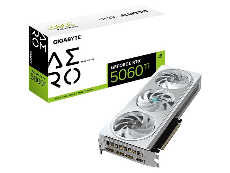 Gigabyte GeForce RTX 5060 Ti AERO OC 16GB GDDR7 HDMI/3xDP/DX12U/PCIe 5.0/WINDFORCE 3X