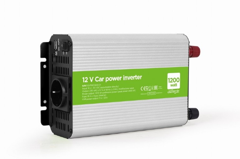 Car Power Inverter Energenie DC-AC 1200W EG-PWC-1200