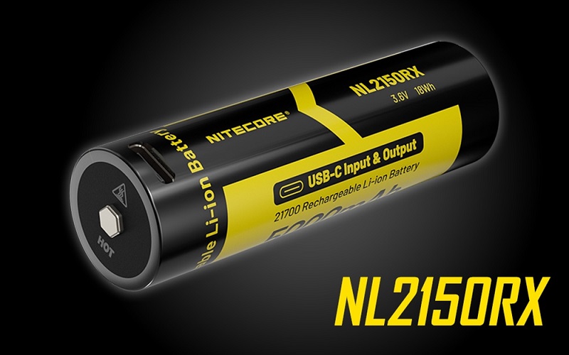 Battery Nitecore 21700 NL2150RX Rechargable 5000 mAh USB-C Power Bank
