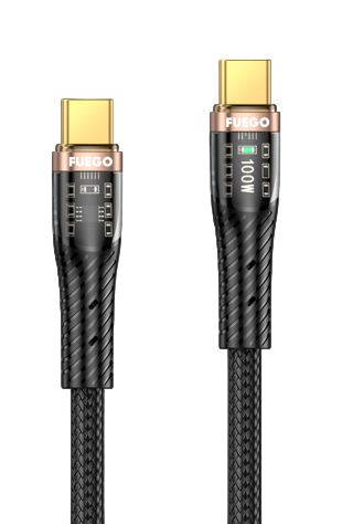 Кабел Fuego (Type C to Type C) 2m (FG229) Black