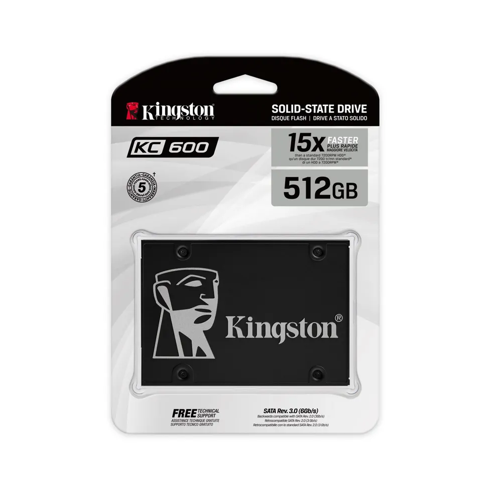 Kingston 512GB KC600 SATA 3 2.5" SSD