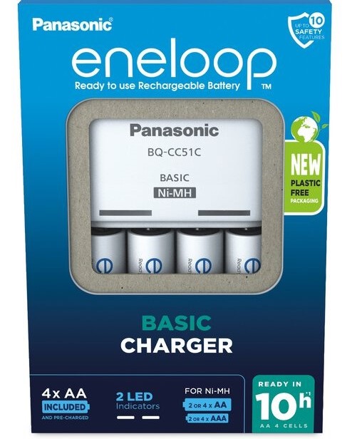 Battery Charger Panasonic Eneloop (10h) 4xAA 2000mAh
