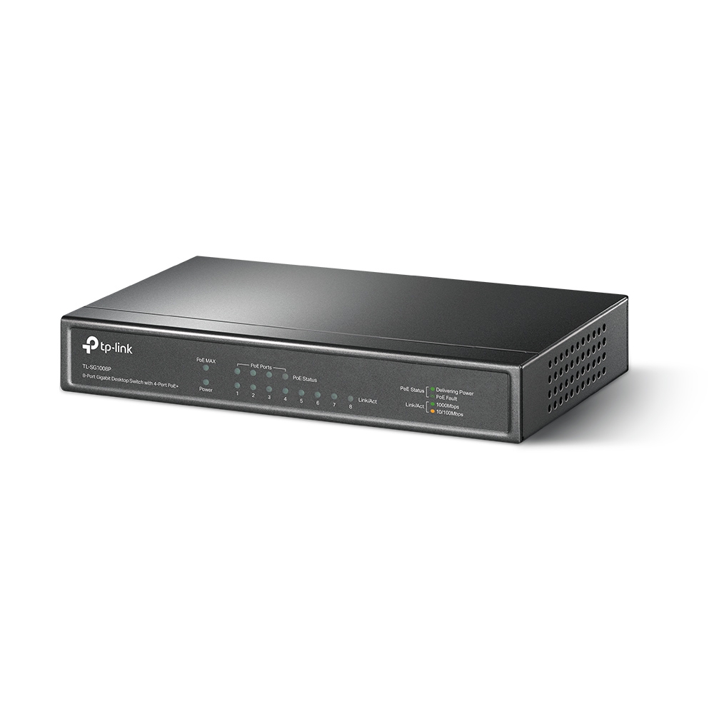 TP-Link Switch 8port Gigabit TL-SG1008P w/4port POE+