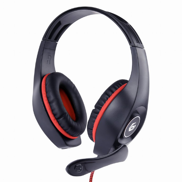 Headphones Gembird GHS-05 Gaming Black/Red w/Mic