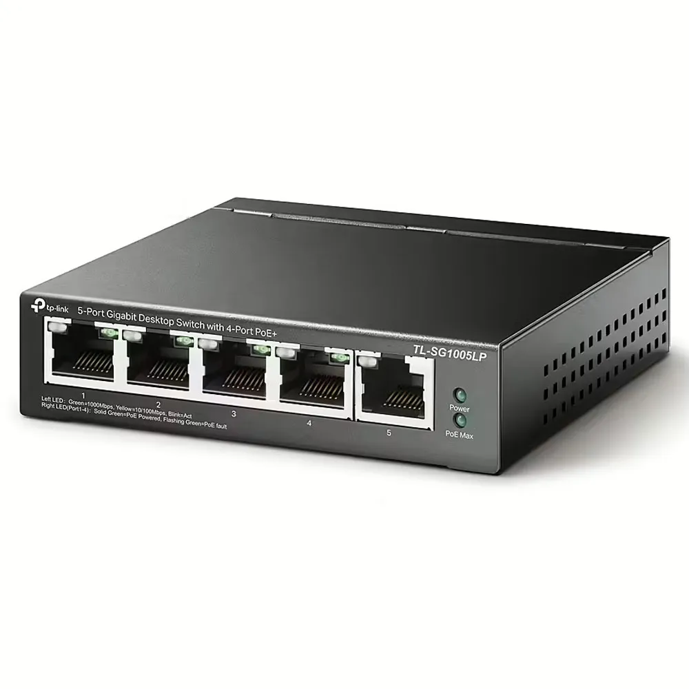 TP-Link Switch 5port Gigabit Desktop TL-SG1005LP w/4port POE
