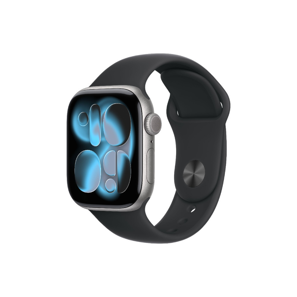 Apple Watch S11 GPS 46mm Space Grey Aluminium Case with Black Sport Band - M/L