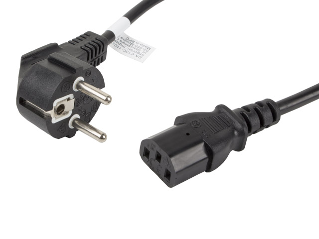 Power Cord C13 VDE Approved 1.8m Lanberg