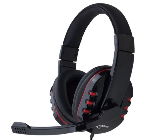 Headphones Gembird GHS-402 Gaming Glossy Black w/Mic