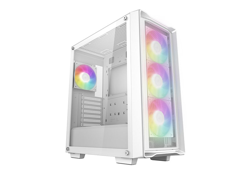 ATX Midi Tower Case Deepcool CC560 MESH V2 ARGB White w/USB 3.0, 4x 120mm LED Fans