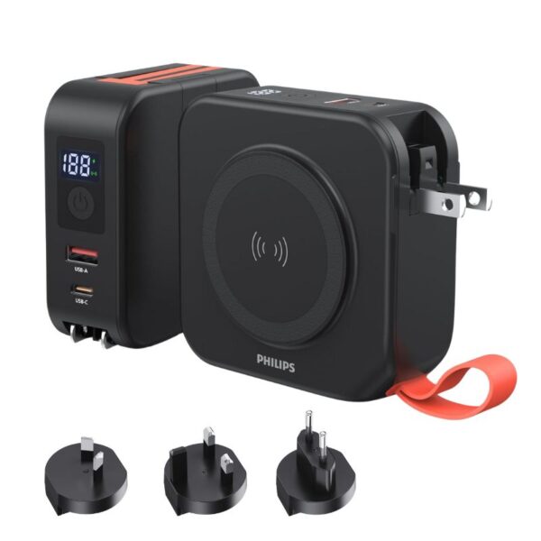Power Bank Philips 10000mAh w/Travel adapter And MagSafe 22.5W