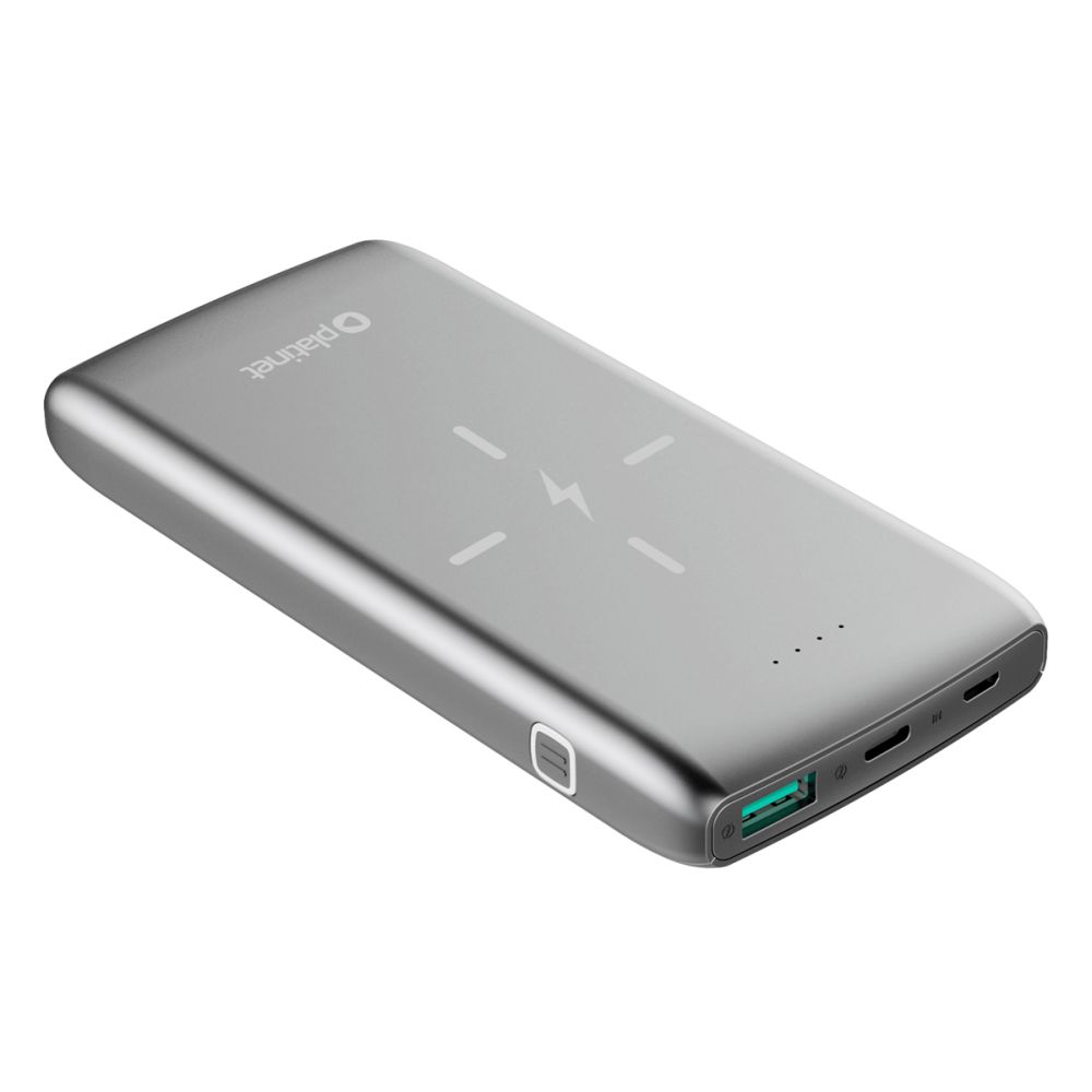 Power Bank Platinet 10000mAh Wireless 10W Dual USB + Type-C Black