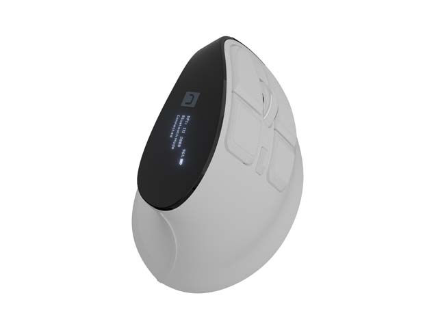 Mouse Natec Wireless Euphonie Pro Vertical Ergonomic BT 5.0 Silent 2400 DPI OLED White
