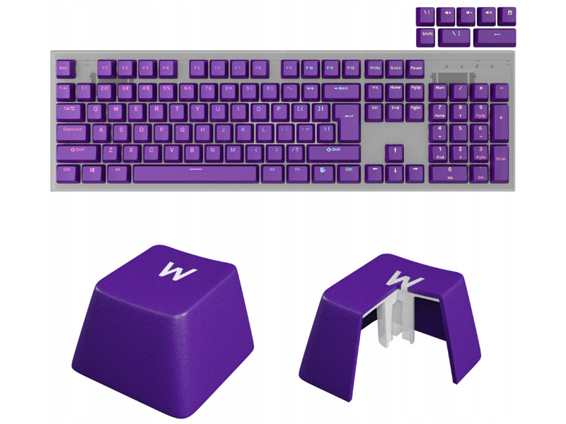 Keycaps Genesis Lead 300 Universal Violet Double Shot Gaming