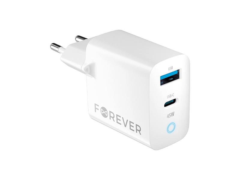 USB Universal Power Charger Forever GaN TC-06-45AC 45W Type-C White