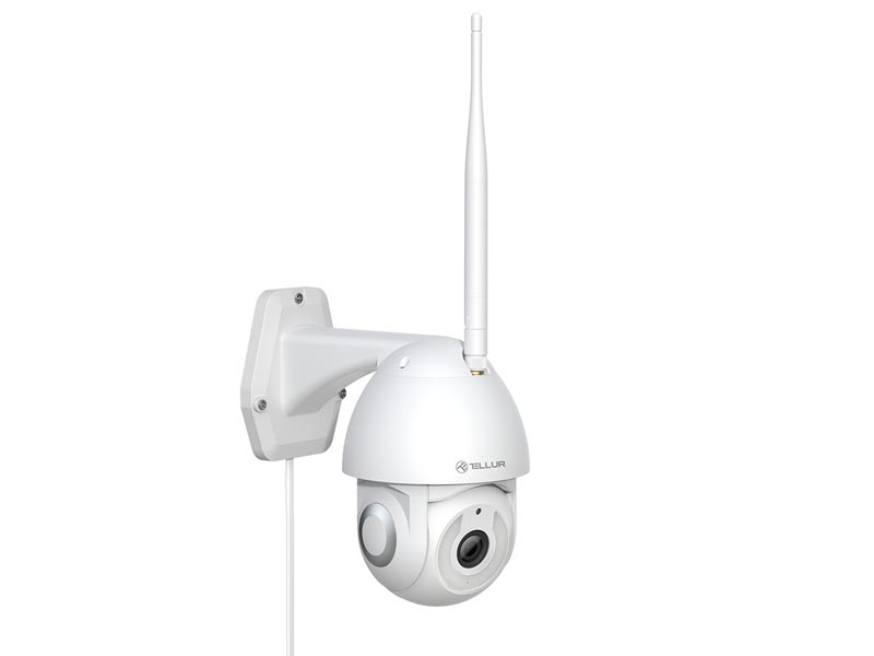 Security Camera Tellur UltraHD 3MP Outdoor Smart Wi-Fi Autotracking PTZ White