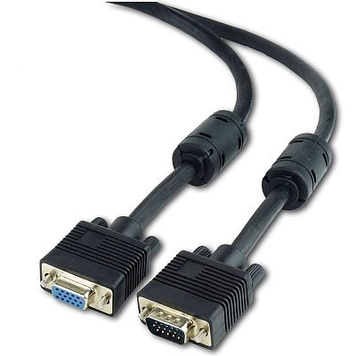 Cable VGA Extension 1.8m Gembird Dual Shielded Ferrite Black