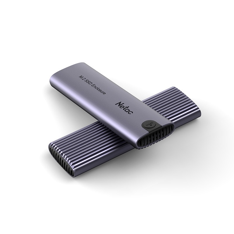 External Rack for SSD NVMe M.2 PCIe/SATA SSD Netac WH51 USB Type-C/Type-A