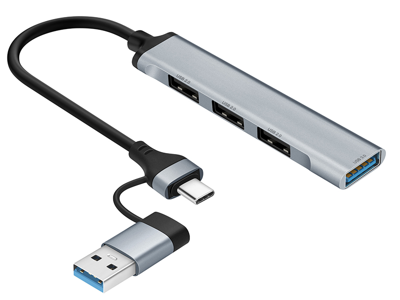 USB HUB 3.0 Type C/USB-A to USB 2.0x3, USB 3.0x1 Adapter Tracer A4