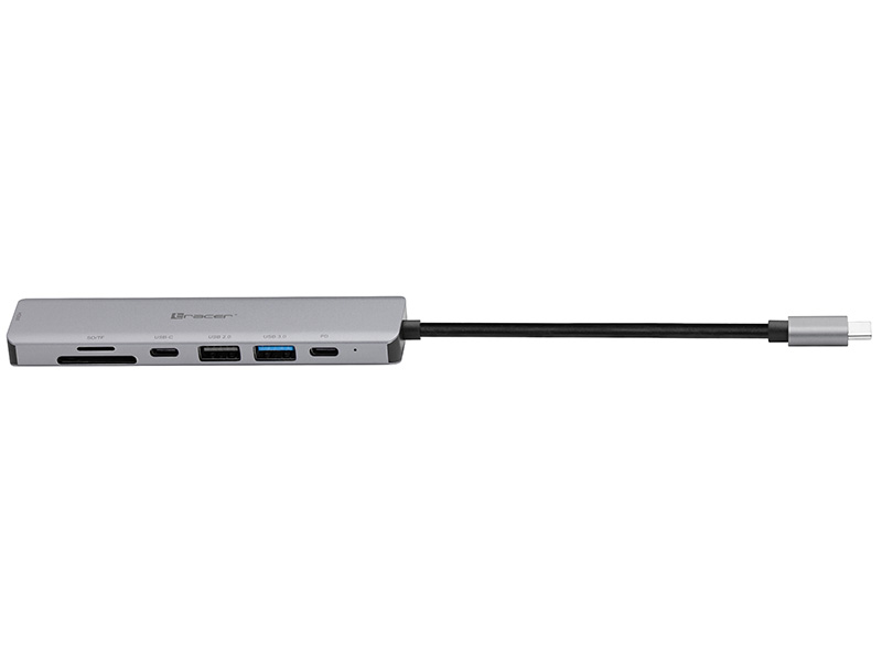 USB HUB 3.0 Type C to HDMI 4K, USB 3.0x1, USB 2.0x1, SD Card, USB-C PDW 60W Adapter Tracer A2