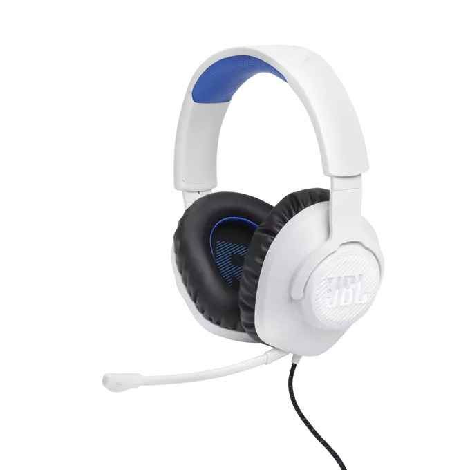 Headphones JBL Gaming Quantum 100P Console Headset White Blue w/micr.